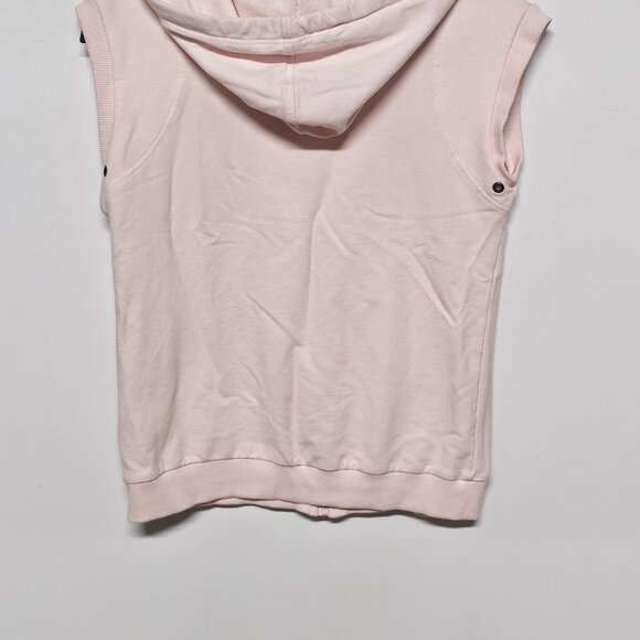 Lacoste Sport Hooded Fleece Pink Vest 40/Med - Picture 5 of 6